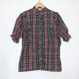 Vintage Plaid Short Sleeve Shirt